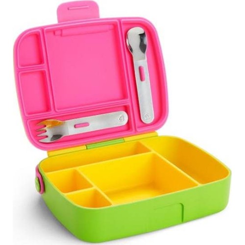 Munchkin Πλαστικό Παιδικό Σετ Φαγητού Yellow / Pink