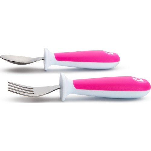 Munchkin Raise Toddler Fork & Spoon Σετ Κουταλοπίρουνο 12m+, 2τμχ - Ροζ Munchkin Raise Toddler Fork & Spoon Σετ Κουταλοπίρουνο 12m+, 2τμχ - Ροζ
