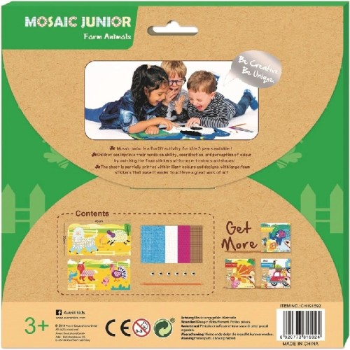 Avenir Mosaic Junior Farm Animals Δημιουργικό Παιχνίδι με Κολάζ (60302) Avenir Mosaic Junior Farm Animals Δημιουργικό Παιχνίδι με Κολάζ (60302)
