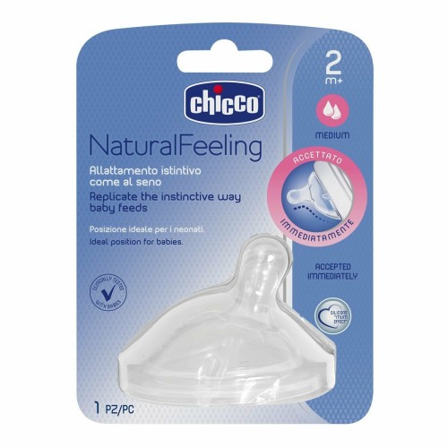 Chicco Natural Feeling Θηλή από Σιλικόνη Μέτριας Ροής για 2m+ 1τμχ (81023-10)