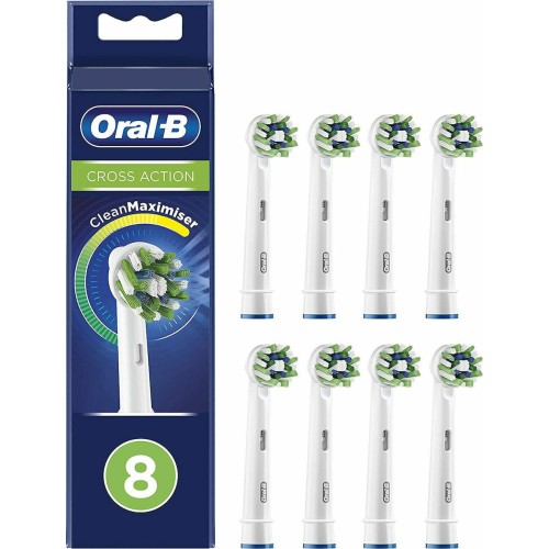 Oral-B Cross Action CleanMaximizer XXL Pack Ανταλλακτικές Κεφαλές για Ηλεκτρική Οδοντόβουρτσα 8τμχ