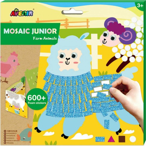 Avenir Mosaic Junior Farm Animals Δημιουργικό Παιχνίδι με Κολάζ (60302)
