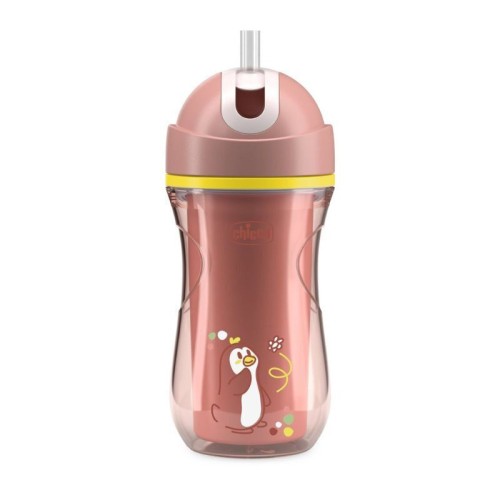 Chicco Παιδικό Ποτηράκι Sport από Πλαστικό Ροζ 260ml για 14m+ 06991-15