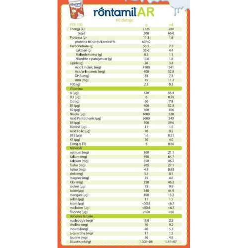 Rontamil AR Complete Αντιαναγωγικό Γάλα σε Σκόνη 0m+ 400g Rontamil AR Complete Αντιαναγωγικό Γάλα σε Σκόνη 0m+ 400g