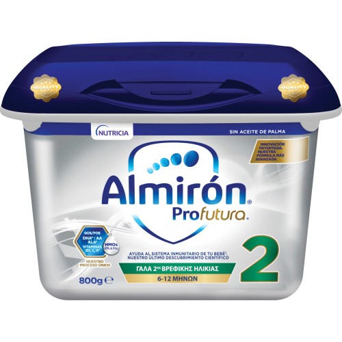 Nutricia Almiron Profutura 2 Γάλα σε Σκόνη από 6-12 μηνών 800g Nutricia Almiron Profutura 2 Γάλα σε Σκόνη από 6-12 μηνών 800g