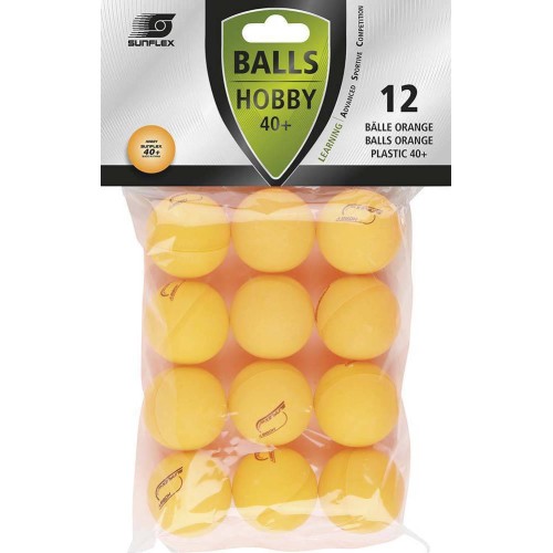 Sunflex Hobby Πορτοκαλί Μπαλάκια Ping Pong 12τμχ - 97261