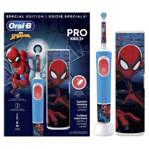 Oral-B Spiderman Ηλεκτρική Οδοντόβουρτσα για 3+ Χρονών Oral-B Spiderman Ηλεκτρική Οδοντόβουρτσα για 3+ Χρονών