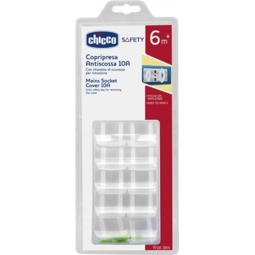 Chicco Προστατευτικά Καλύμματα για Πρίζες 10τμχ Λευκό (64082-30) Chicco Προστατευτικά Καλύμματα για Πρίζες 10τμχ Λευκό (64082-30)