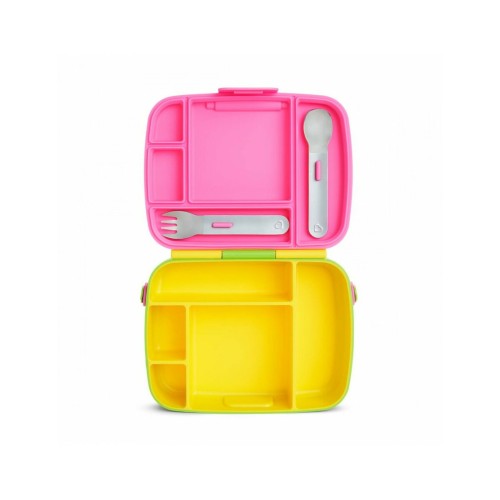 Munchkin Πλαστικό Παιδικό Σετ Φαγητού Yellow / Pink