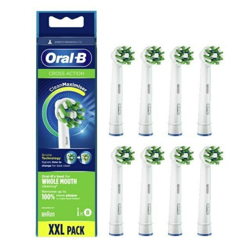 Oral-B Cross Action CleanMaximizer XXL Pack Ανταλλακτικές Κεφαλές για Ηλεκτρική Οδοντόβουρτσα 8τμχ