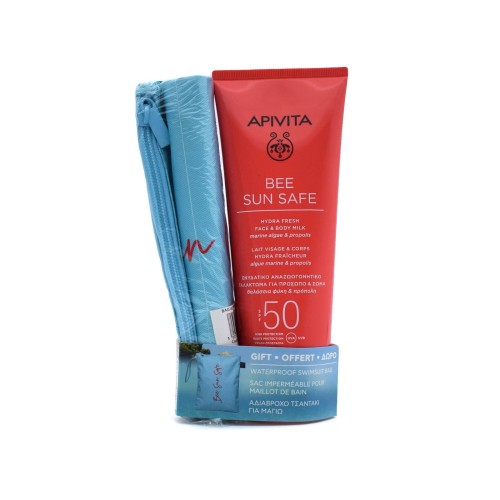 Apivita Promo Bee Sun Safe Hydra Fresh Αντηλιακό Γαλάκτωμα SPF50 για Πρόσωπο & Σώμα 200ml + Δώρο Αδιάβροχο Τσαντάκι για Μαγιό