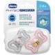 Chicco Πιπίλες Σιλικόνης Light Honey Bee Γκρι-Ροζ για 2-6 μηνών 2τμχ Chicco Πιπίλες Σιλικόνης Light Honey Bee Γκρι-Ροζ για 2-6 μηνών 2τμχ