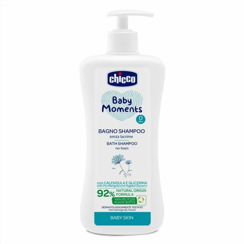Chicco Baby Moments Bath Shampoo Αφρόλουτρο Σαμπουάν Χωρίς Δάκρυα (0m+) 500ml (10591-80)