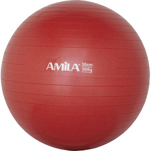 Amila Μπάλα Γυμναστικής Gymball 55Cm Κόκκινη Bulk - 48440