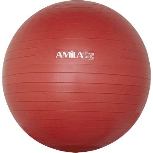 Amila Μπάλα Γυμναστικής Gymball 65Cm Κόκκινη - 95846