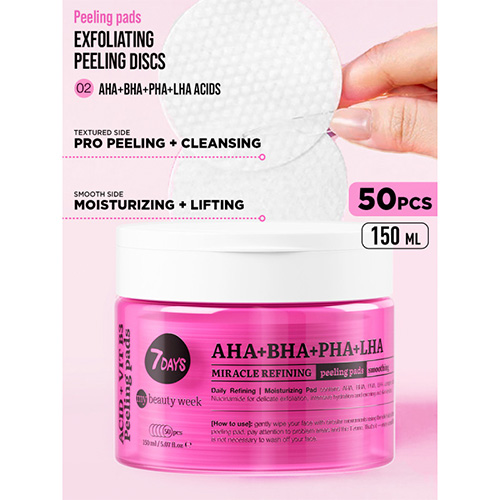 7DAYS Miracle Refining Peeling Pads Απολεπιστικά Δισκία 50τμχ