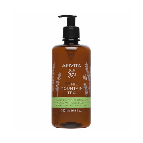 Apivita Tonic Mountain Tea Αφρόλουτρο με Αιθέρια Έλαια Ecopack 500ml Apivita Tonic Mountain Tea Αφρόλουτρο με Αιθέρια Έλαια Ecopack 500ml