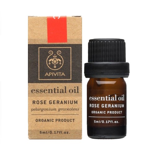 Apivita Essential Oil Rose Geranium Αιθέριο Έλαιο Γέρανι 5ml
