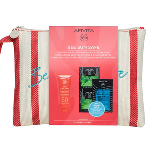 Apivita Bee Sun Safe Anti-Spot & Anti-Age Face Cream SPF50+ 50ml & Δώρο Face Mask Aloe 2x8ml & Hair Mask Hyaluronic Acid 20ml