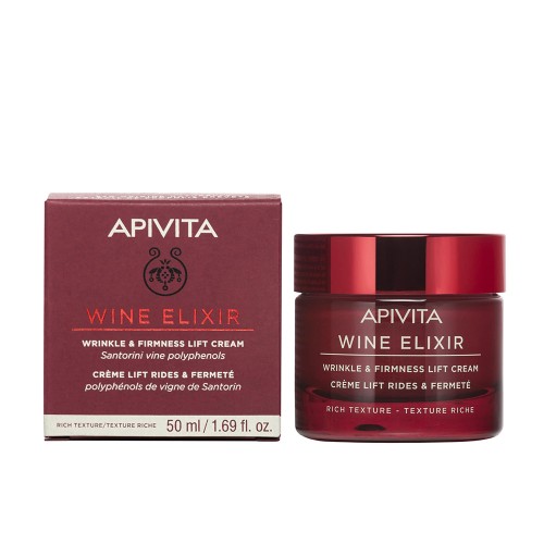 Apivita Wine Elixir Rich Texture Αντιρυτιδική Κρέμα για Σύσφιξη & Lifting Πλούσιας Υφής 50ml