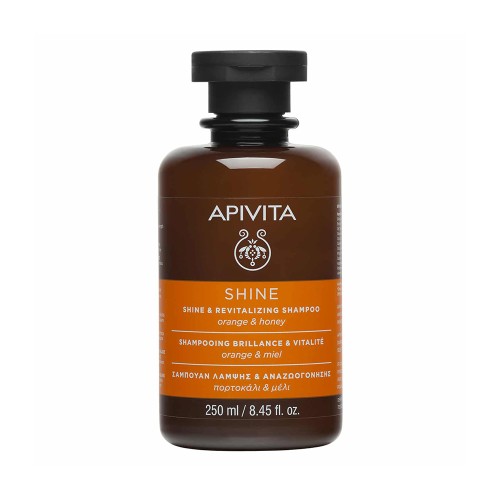 Apivita Shine Σαμπουάν Λάμψης και Αναζωογόνησης με Πορτοκάλι & Μέλι 250ml