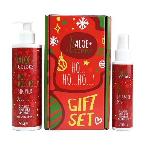 Aloe+ Colors Christmas Ho Ho Ho Gift Set Hair & Body Mist 100ml & Shower Gel 250ml