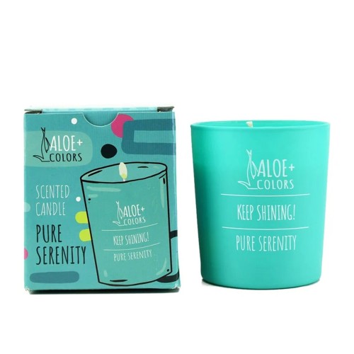 Aloe+ Colors Scented Soy Candle Serenity with Aroma Magnolia in Jar 220g