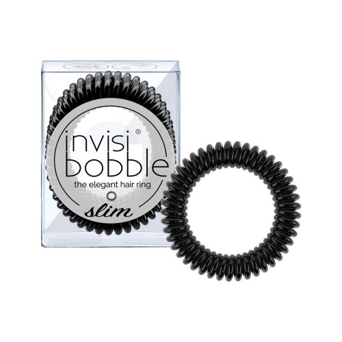 Invisibobble Slim The Elegant Hair Ring Λαστιχάκι Μαλλιών True Black 3τμχ