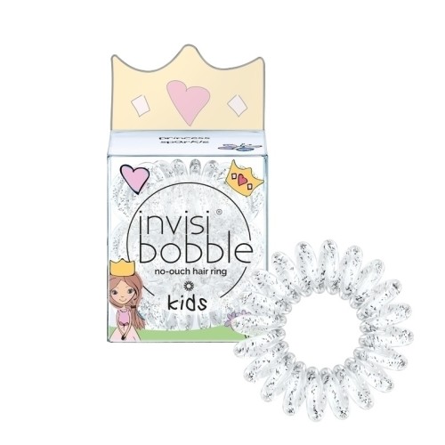 Invisibobble Kids Princess Sparkle Λαστιχάκι Μαλλιών 3 Τμχ. Ιδανικό για μικρά κορίτσια