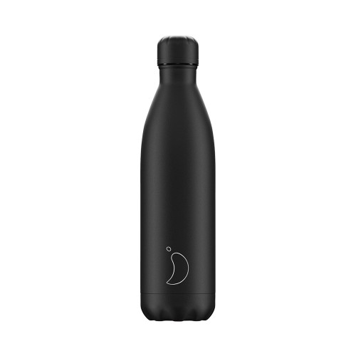 Chilly's Reusable Bottle Monochrome All Black 750ml