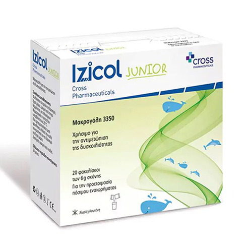 Cross Pharmaceuticals Izicol Junior για την Αντιμετώπιση της Παιδικής Δυσκοιλιότητας 20x6g