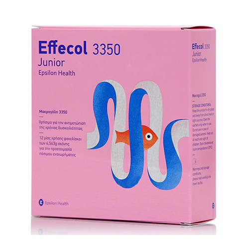 Epsilon Health Effecol 3350 Junior για την Αντιμετώπιση της Δυσκοιλιότητας σε Παιδιά, 12 φακελίσκοι