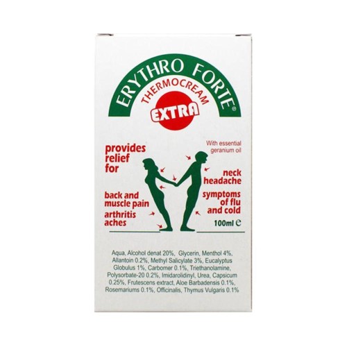 Erythro Forte Thermo Cream Extra Θερμαντική Κρέμα για Μυϊκούς Πόνους & Αρθρώσεις 100ml