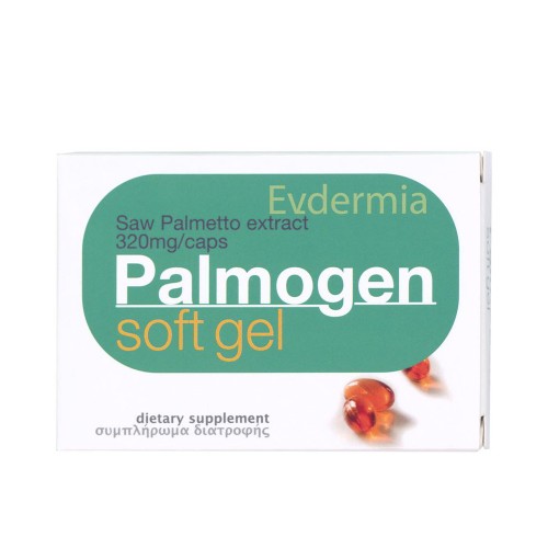 Evdermia Palmogen Soft Gel 320mg - Food Supplement against Hair Loss 30soft caps