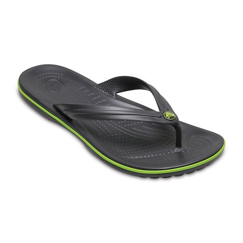 Crocs Crocband Flip Σαγιονάρες 11033-0A1 Γκρί με Πράσινη Ρίγα - No37-38 Crocs Crocband Flip Σαγιονάρες 11033-0A1 Γκρί με Πράσινη Ρίγα - No37-38