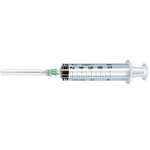 Pic 10ml Sterile Disposable Syringe with 21G Needle (Green) 1pcs