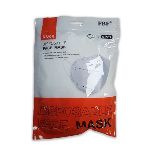 Syndesmos KN95 (FFP2 type) Disposable Face Mask with out Valve 5pcs