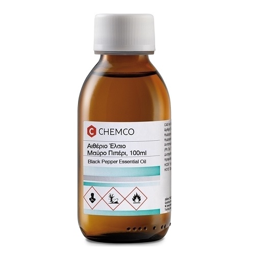 Chemco Black Pepper Essential Oil Αιθέριο Έλαιο Μαύρο Πιπέρι, 100ml