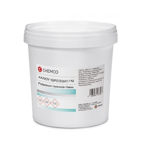 Chemco Potassium Hydroxide Flakes Υδροξείδιο του Καλίου (Καυστική Ποτάσα) 1kg