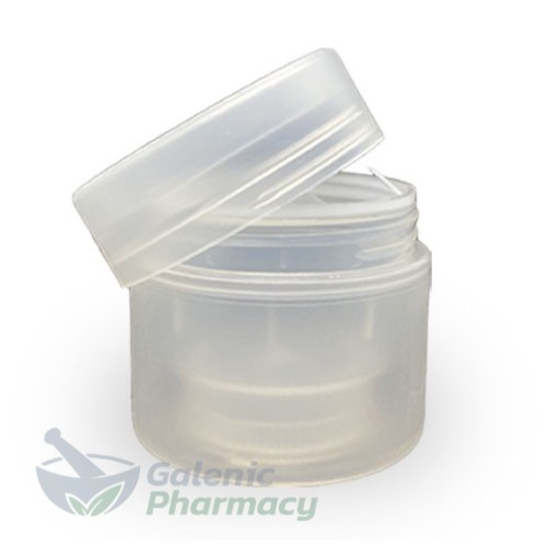 Πλαστικό Βαζάκι (PP) Ημιδιάφανο Δίπατο 50ml, 1τμχ
