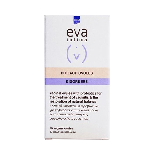 Intermed Eva Intima Biolact Ovules Disorders 10 Κολπικά Υπόθετα