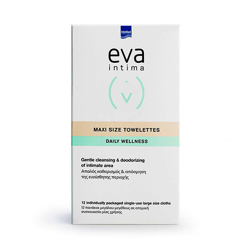 Intermed Eva Intima Daily Wellness Maxi Size Μαντηλάκια Καθαρισμού 12τμχ