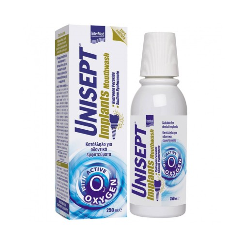 Intermed Unisept Implant Mouthwash Στοματικό Διάλυμα Κατάλληλο για Οδοντικά Εμφυτεύματα 250ml