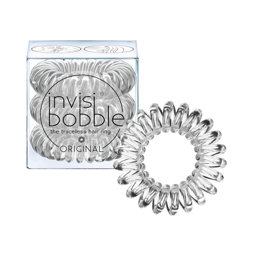 Invisibobble Original Crystal Clear Διάφανο Λαστιχάκι Μαλλιών 3τμχ