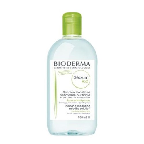 Bioderma Sebium H2O Cleansing & Cleansing Solution for Mixed or Oily Skin, 500ml