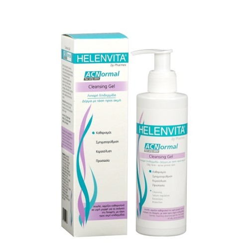 Helenvita ACNormal Cleansing Gel Αφρίζον Τζελ Καθαρισμού για Ακνεϊκή Επιδερμίδα 200 ml