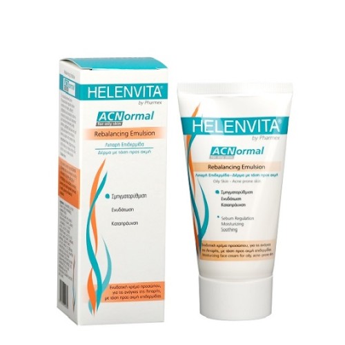 Helenvita ACNormal Rebalancing Emulsion, Moisturizing Face Cream for Oily Acne Skin 60ml