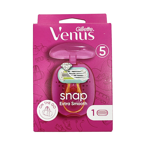 Gillette Venus Snap Extra Smooth Φορητή Γυναικεία Ξυριστική Μηχανή σε Θήκη Μεταφοράς 1τμχ