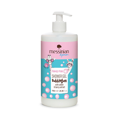 Messinian Spa Family Fun Shower Gel Bubblegum Αφρόλουτρο με Άρωμα Τσιχλόφουσκα 750ml