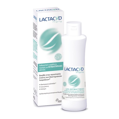 Lactacyd Pharma Antibacterials Wash Υγρό Καθαρισμού Ευαίσθητης Περιοχής με Αντιβακτηριακά 250ml